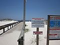 Orange Beach Do Not Swim sign walkway