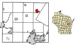 Location of Seymour in Outagamie County, Wisconsin
