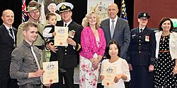 Peter Dutton at Australian Citizenship Ceremony, 2017