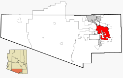 Location within Pima County