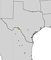 Pistacia texana range map