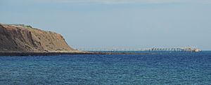 Port Stanvac jetty viewed from Hallet Cove Beach - South Australia 2016