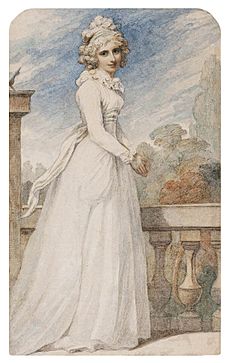 Portrait of Sarah Ley (b.c.1771), Mrs Richard Tickell from 1789 - Richard Cosway - ref Cosway-K07730-2