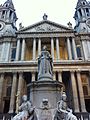 Queen Anne by Francis Bird, reproduction of original erected 1712, St Paul's Cathedral, London.