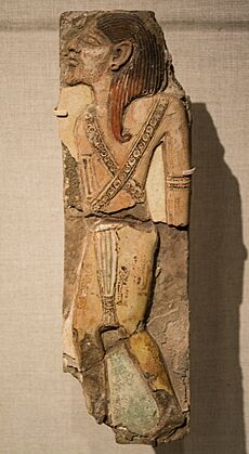 Ramesses III faience tile - Libyan chief