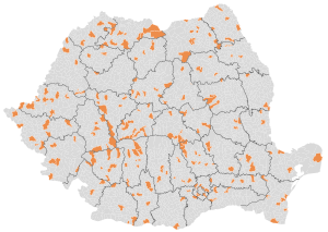 Romania Towns Map