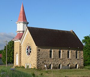 Steele City, Nebraska Baptist church from NE 2
