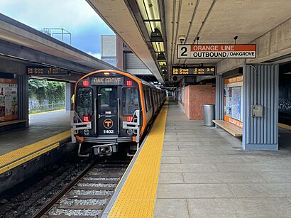 Sullivan Square Northbound MBTA Orange Line Platform, July 2024.jpg