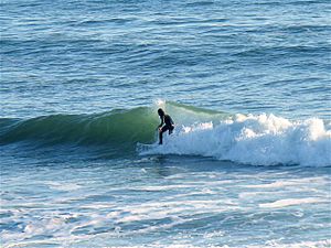 Surfing at Freshwater West - geograph.org.uk - 1287623