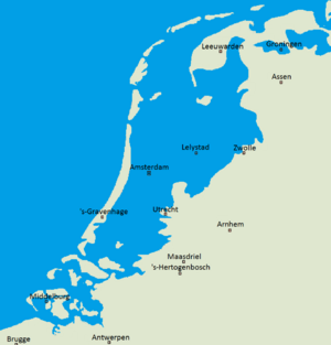 The Netherlands compared to sealevel