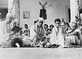 The marriage ceremony of Feroze Gandhi and Indira Gandhi, March 26, 1942 at Anand Bhawan, Allahabad