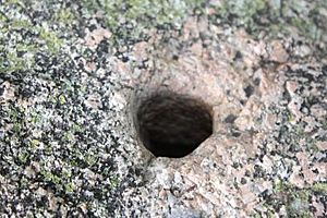 Viking Altar Rock closeup of hole