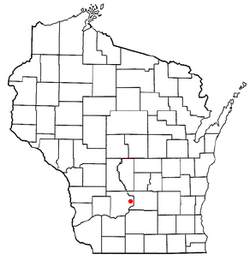 Location of Greenfield, Sauk County, Wisconsin