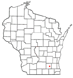 Location of Helenville, Wisconsin