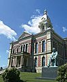 Wabash County Courthouse with Lincoln Monument by Charles Keck in the foreground Taken on May 15, 2002 -2