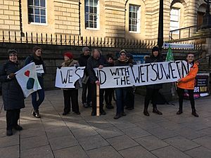Wetʼsuwetʼen Solidarity event in Scotland