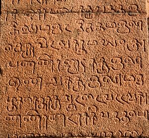 1010 CE Brihadishwara Shiva Temple, inscription, built by Rajaraja I, Thanjavur Tamil Nadu India