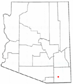 Location in Cochise County and the state of Arizona