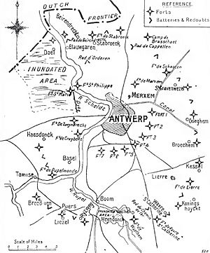 Antwerp defences, 1914