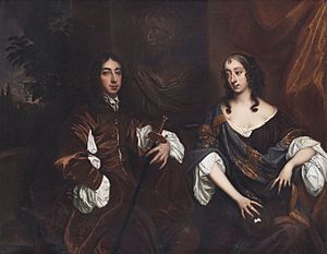 Arthur Capel, 1st Earl of Essex and Elizabeth, Countess of Essex, by studio of Peter Lely