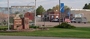 Downtown Ashton: west side of Center Avenue, looking southwest from Nebraska Highway 92, May 2010