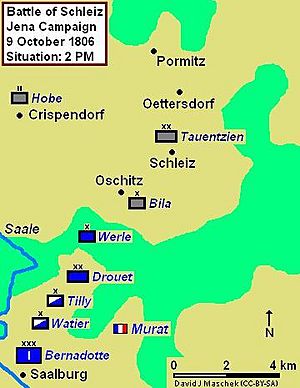 Battle of Schleiz 1806 Map