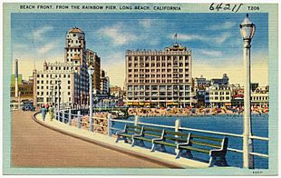 Beach front, from the Rainbow Pier, Long Beach, California (64211)