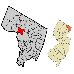 Bergen County New Jersey Incorporated and Unincorporated areas Ridgewood Highlighted
