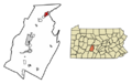 Blair County Pennsylvania Incorporated and Unincorporated areas Tyrone Highlighted