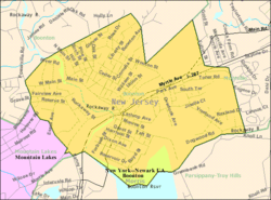 Census Bureau map of Boonton, New Jersey