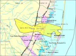 Census Bureau map of Ocean Township, Ocean County, New Jersey