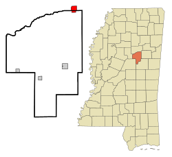 Location of Mathiston, Mississippi