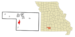 Location of Highlandville, Missouri