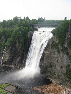 Chute Montmorency vue de la falaise nord