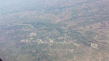 Columbus Nebraska aerial view