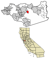 Location of Clayton in Contra Costa County, California.
