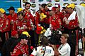 Dale Earnhardt Jr and team in the winners circle photo D Ramey Logan