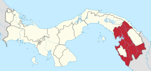 Location of Darién Province in Panama