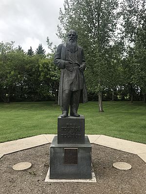 Doukhobors at Veregin Statue of Leo Tolstoy