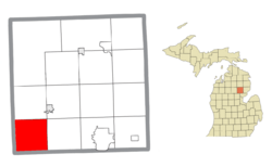 Location within Ogemaw County