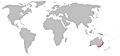 Exoneura robusta distribution map