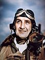 Francis Gabreski color photo in pilot suit
