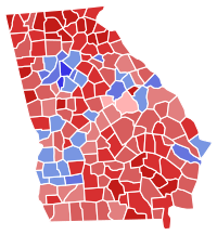 Georgia Senate Election Results by County, 2020.svg