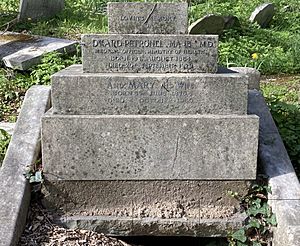 Grave of Edward Petronell in the western side of Highgate Cemetery