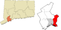 Greater Bridgeport incorporated and unincorporated areas Stratford highlighted