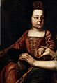 Ivan VI of Russia with Y.Mengden by anonymous (18th c., Tretyakov gallery) detail 01