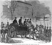 John Brown riding on his coffin to the place of execution (Charlestown, W. Va.) LCCN99614097