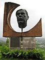 Juan Antonio Corretjer sculpture monument at lookout in Ciales, Puerto Rico