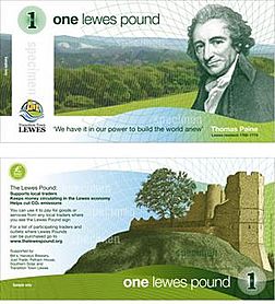 1 Lewes pound banknote