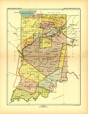 Map from Indian land cessions in the United States by Charles C. Royce 32